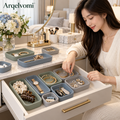 Arqelvomi™ OrbitStone 8-Piece Silicone Drawer Organizer Set – Modern Non-Slip Jewelry & Accessory Trays for Keys, Watches, Desk Supplies, Bathroom Essentials & Nightstand Storage